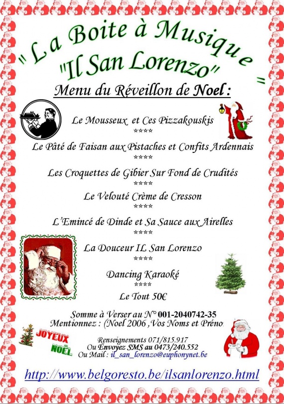 Charming Menu De Noel Original #2: REIVELLON DE NOEL 2006 Charming Menu De Noel Original #2: REIVELLON DE NOEL 2006
