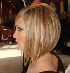 coiffure carre plongeant avec meche