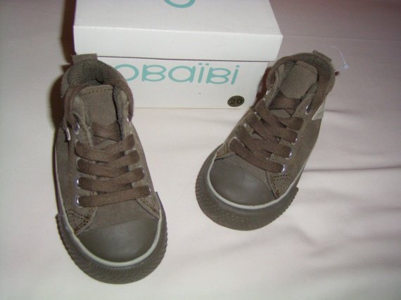 Okaidi Bicolore Env basket Cuir Chaussures En Okaidi Montante rCxQsthd