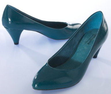 chaussures femme bleu canard