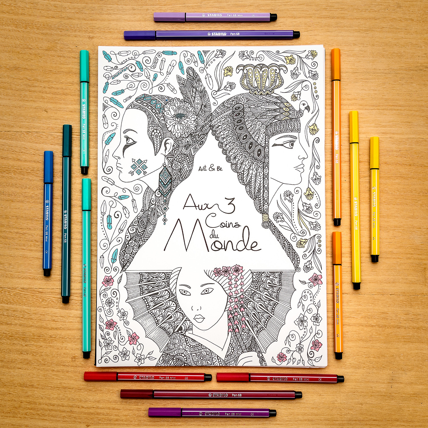 Livre de coloriage anti stress Art & Be