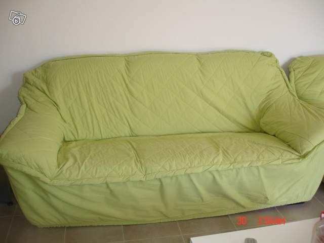 housse de canape vert anis