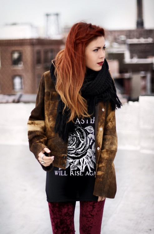 coiffure tie and dye rouge