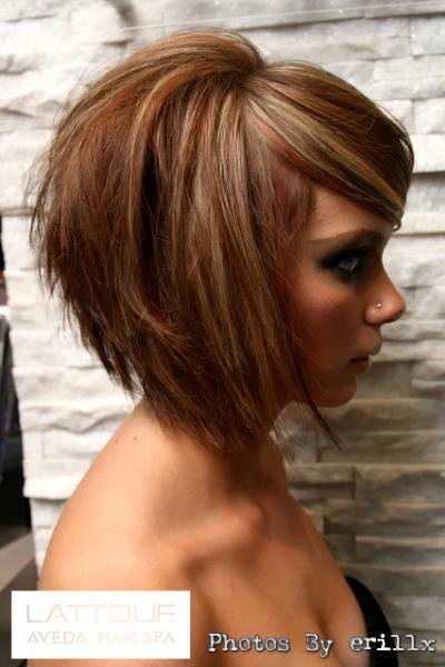 coiffure sur carre plongeant