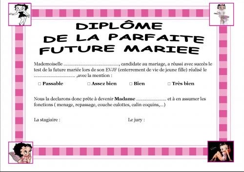 diplome evjf