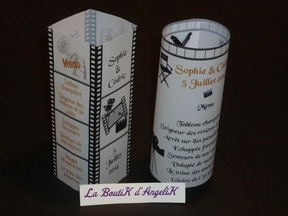 Image Du Tableau Theme Cinema De Christelle C Menu Photophore Theme Cinema Photophore