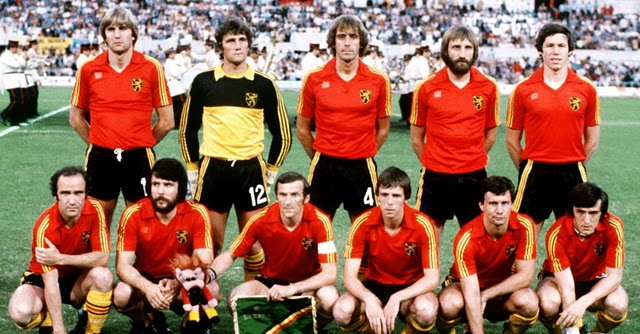 Belgique 1980 (finale de l'Euro) Football Langue Agile Photos