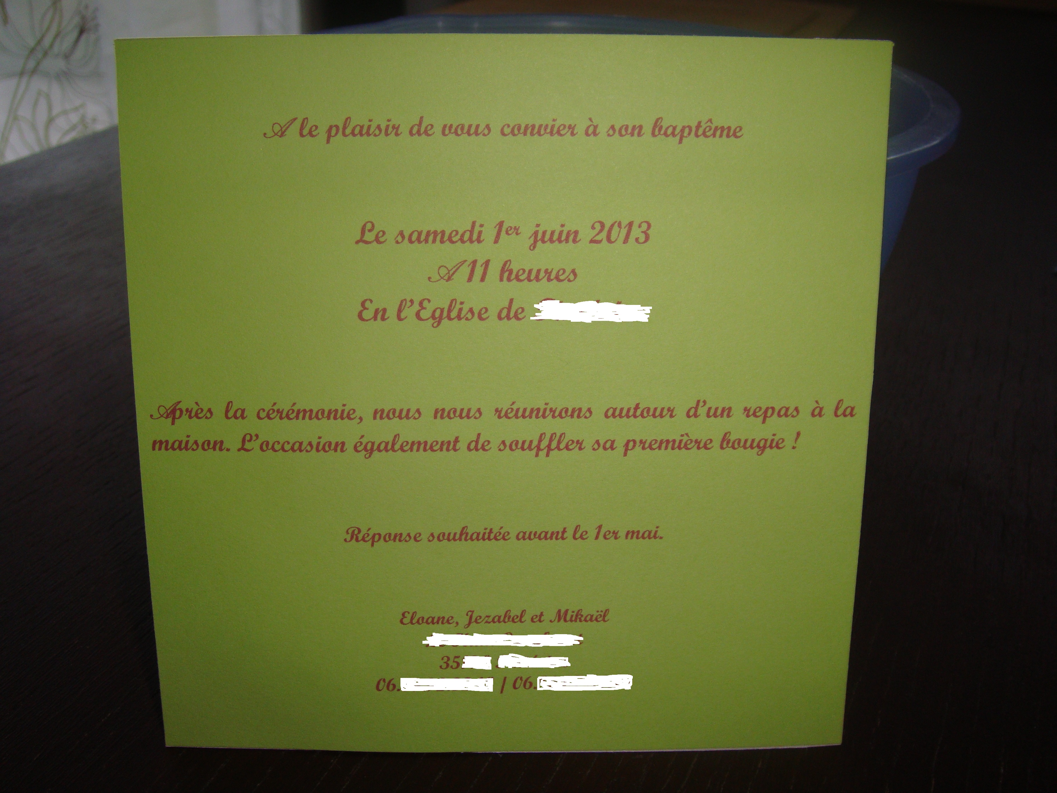 Bapt¨me Juin 2013 qui d autre Baptªme FORUM Famille l image en grand