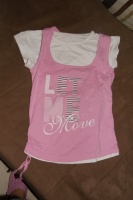 T shirt blanc et rose IN EXTENSO 2€