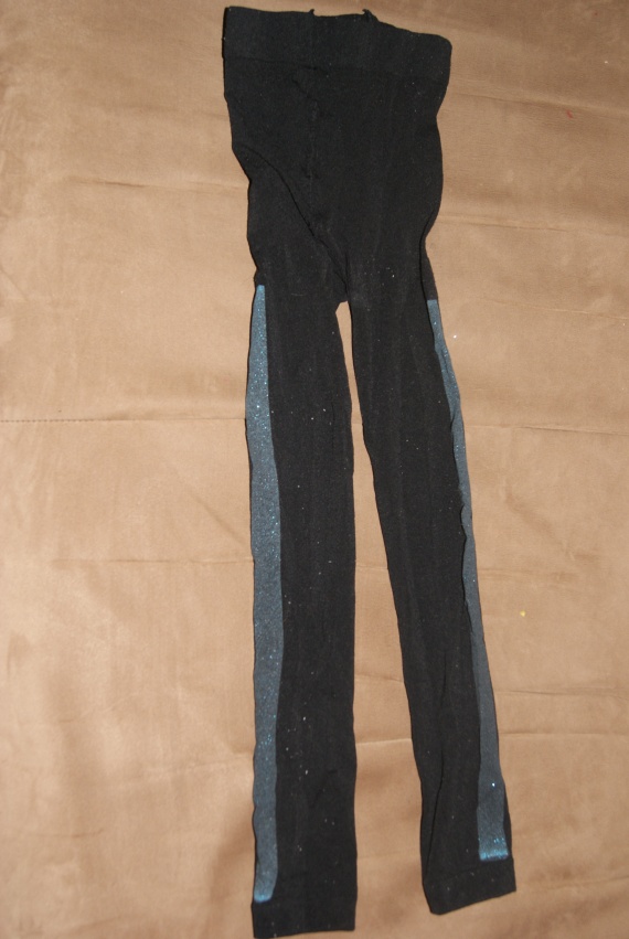 Collant legging noir pailleté bleu 10/12 ANS 2€