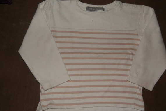 Pull blanc et beige (micro tache ) BE ORCHESTRA 2€