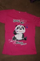 T shirt rose "panda" (36) 2€