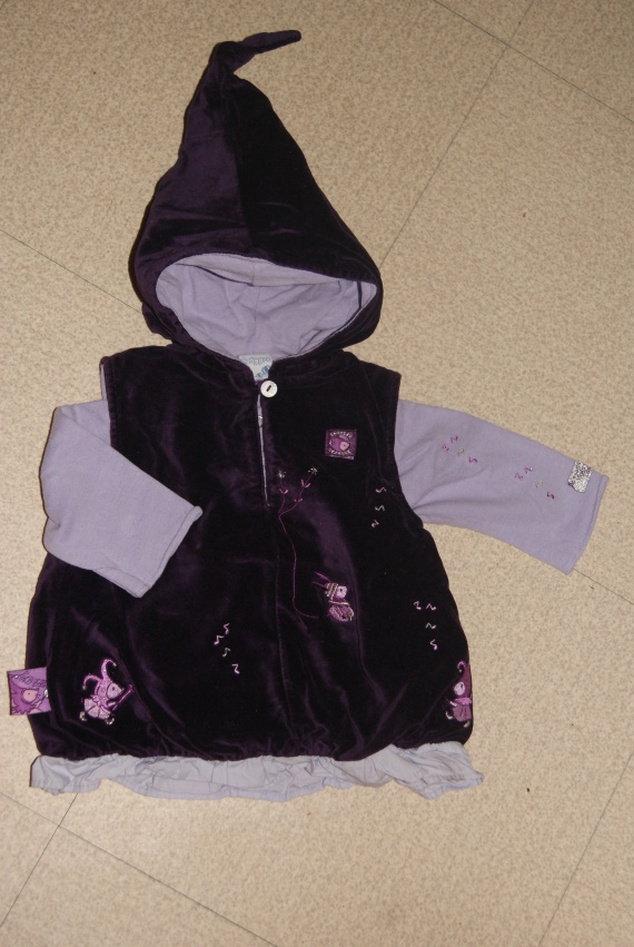 Robe velour + haut ML violet & mauve BABYGRO 3 MOIS 5€