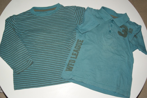Haut ML + T shirt bleu pétrole , superposable IN EXTENSO 3€