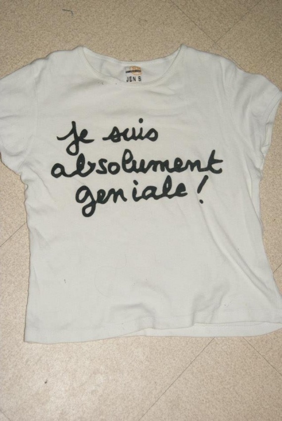 tee-shirt blanc "inscription" JENNFER taille L