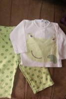 Pyjama coton 2 pieces vert & blanc IN EXTENSO 2€