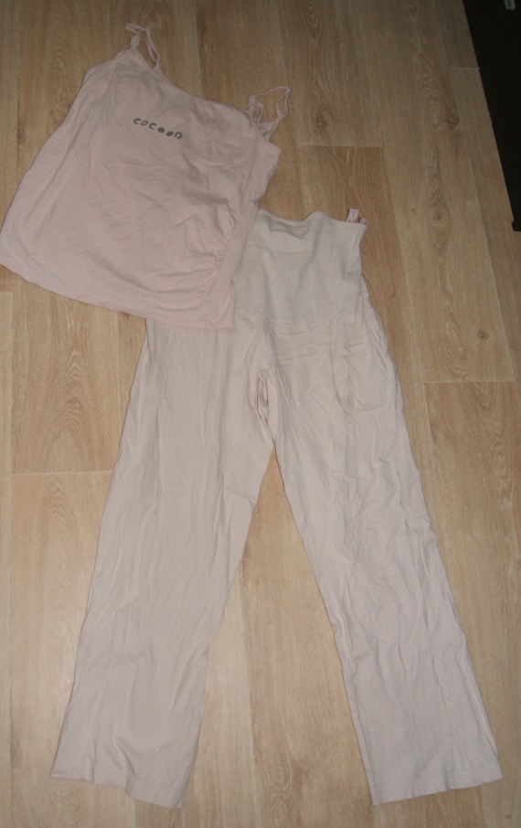 Pyjama de grossesse / allaitement  rose coton , taille réglable T 38/40 COCOON VERBAUDET 4€