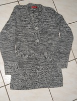 Pull tunique gris chiné XITED T 38-40 3€