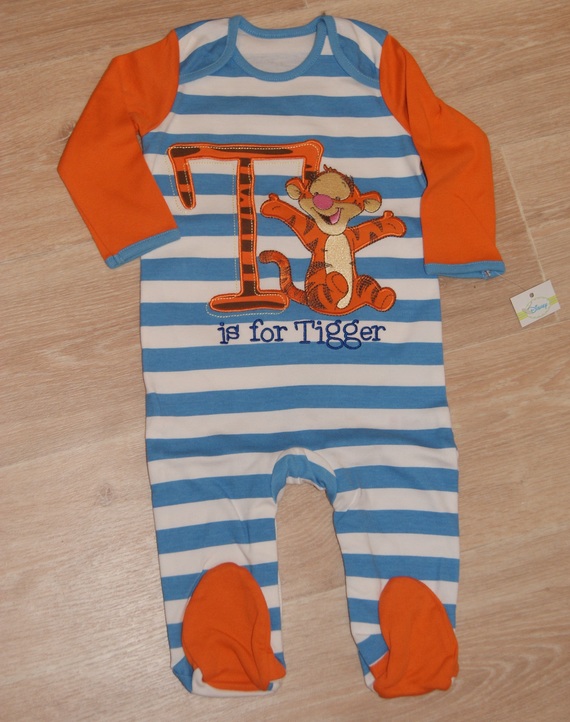 Pyjama coton bleu & orange TIGROU 5€