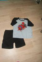 Pyjashort noir & bleu ( petits accro sur le transfert , merci le lapin lol ) SPIDERMAN 2€