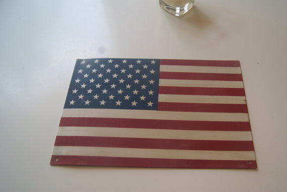 Plaque decoratif en metal USA 1€