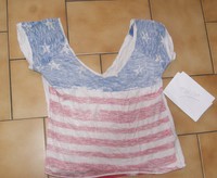 T shirt motif "USA " CACHE CACHE T 36-38 2€