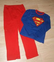 Pyjama coton rouge & bleu SUPERMAN  Bon Etat 4€