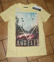T shirt jaune pale los angeles IN EXTENSO