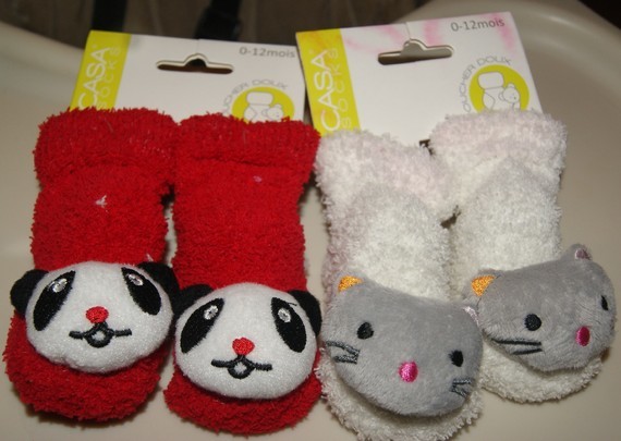 Lot chaussettes chaussons animaux 0/12 MOIS 2€