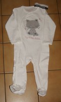 9 MOIS : Pyjama coton blanc chat IN EXTENSO 3€