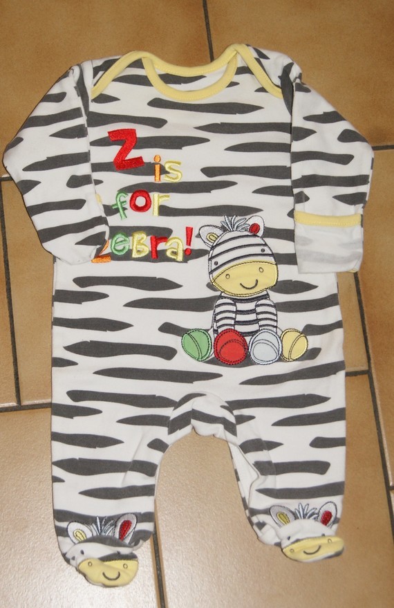 1 MOIS : Pyjama coton zebre