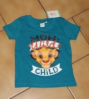 18 MOIS : T shirt turquoise ROI LION 1€