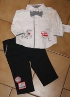 9 MOIS : Enble chemise + pantalon marine & blanc DALMATIEN DISNEY STORE 12€