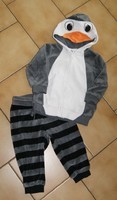 24 MOIS : ( 9/12 taille grand ) Enble gris velour pingouin H&M 7€