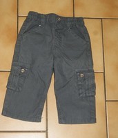 12 MOIS : Pantalon bleu gris PETIT PIRATE  Sera Offert