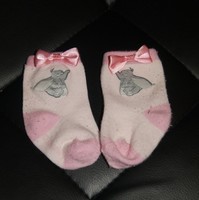 DChaussettes rose & blanches DUMBO DISNEY STORE 0/6 MOIS