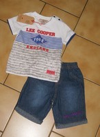 18 MOIS : Enble bermuda jean + t shirt  LEE COOPER 5€