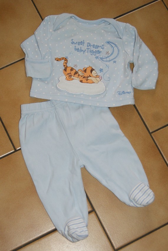 3 MOIS : Pyjama coton 2 pces bleu TIGROU