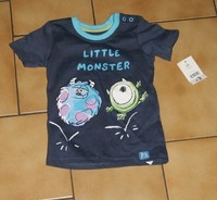 24 MOIS : ( 12/18 mois taille grand ) T shirt marine MONSTRES & CIE 3€