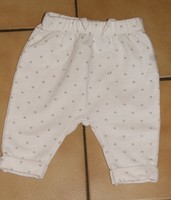 1 MOIS : Pantalon cotn blanc étoile IN EXTENSO