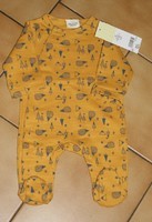 1 MOIS : Pyjama coton epais ocre TAO