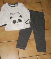 Pyjama coton et velour gris Panda IN EXTENSO 4€