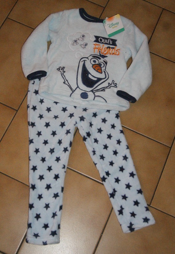 3 ANS : Pyjama polaire bleu OLAF 6€