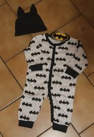 6 MOIS : Pyjama coton sans pied + bonnet BATMAN ( NEUF )