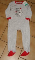 24 MOIS : Pyjama velour gris & rouge Noel  DUMBO 5€