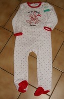 24 MOIS : Pyjama velour blanc & rouge pois Noel PANPAN 5€