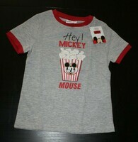 4 ANS : T shirt gris & rouge MICKEY  3€