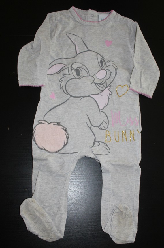 9 MOIS : Pyjama coton gris MISS BUNNY