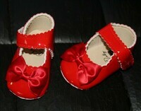 Ballerines rouges 0/6 MOIS