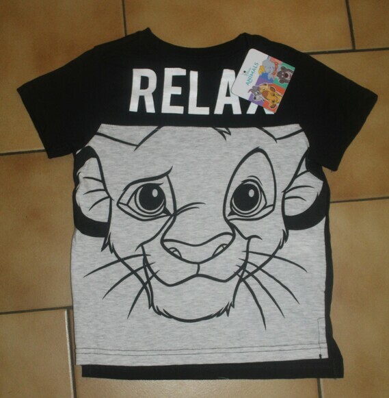 5 ANS : T shirt noir & gris ROI LION 3€